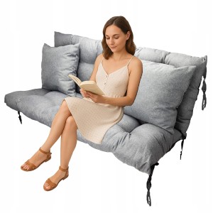 Poduszka na huśtawkę ogrodową 100x55x55 Szary