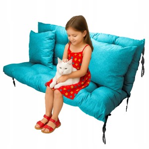 Poduszka na huśtawkę ogrodową 120x55x55 Lazur