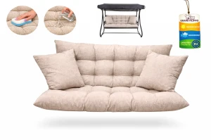 Poduszka ogrodowa wodoodporna 150x50x60 na huśtawkę, ławkę, rattan  lazurowy