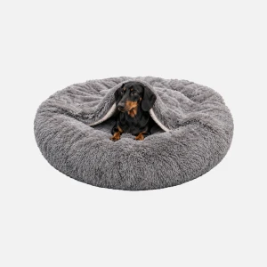 Legowisko Chmurka Norka dla psa i kota 80 shaggy zdejmowany pokrowiec Szary