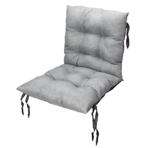 Poduszka na krzesło ogrodowe 50x50x50 Szary Len