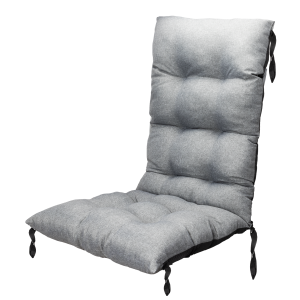Poduszka na krzesło ogrodowe 50x50x78 Szary Len
