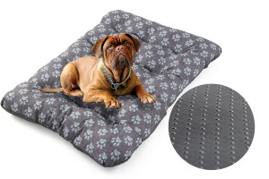 Legowisko dla psa poducha 100x70 niebieska łapka