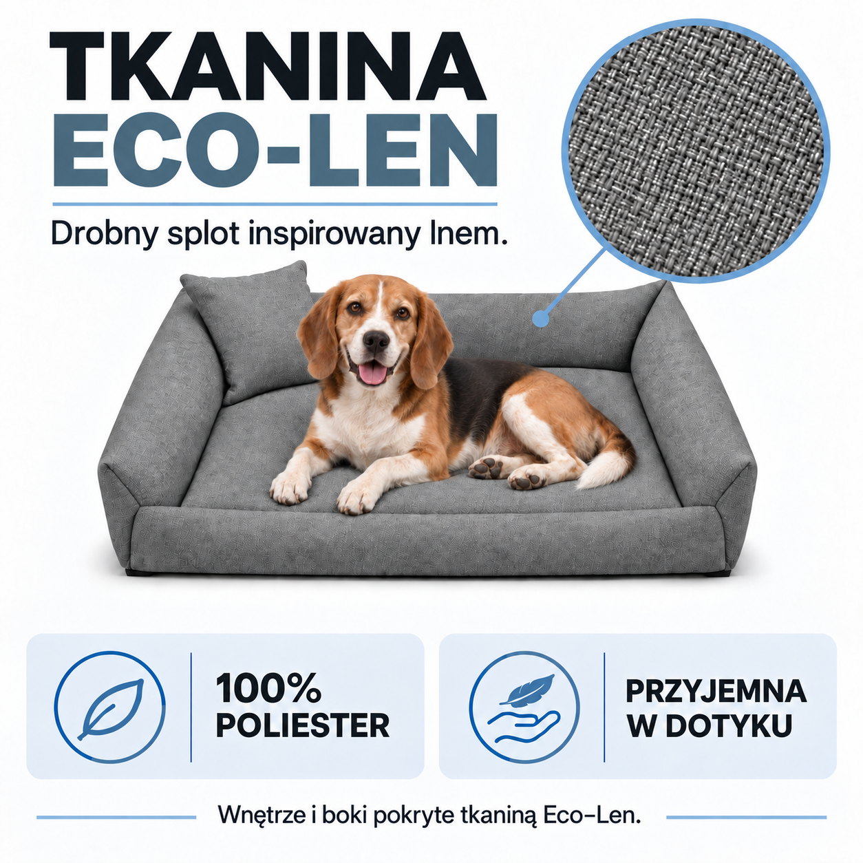 Tkanina ECO-LEN o splocie inspirowanym lnem