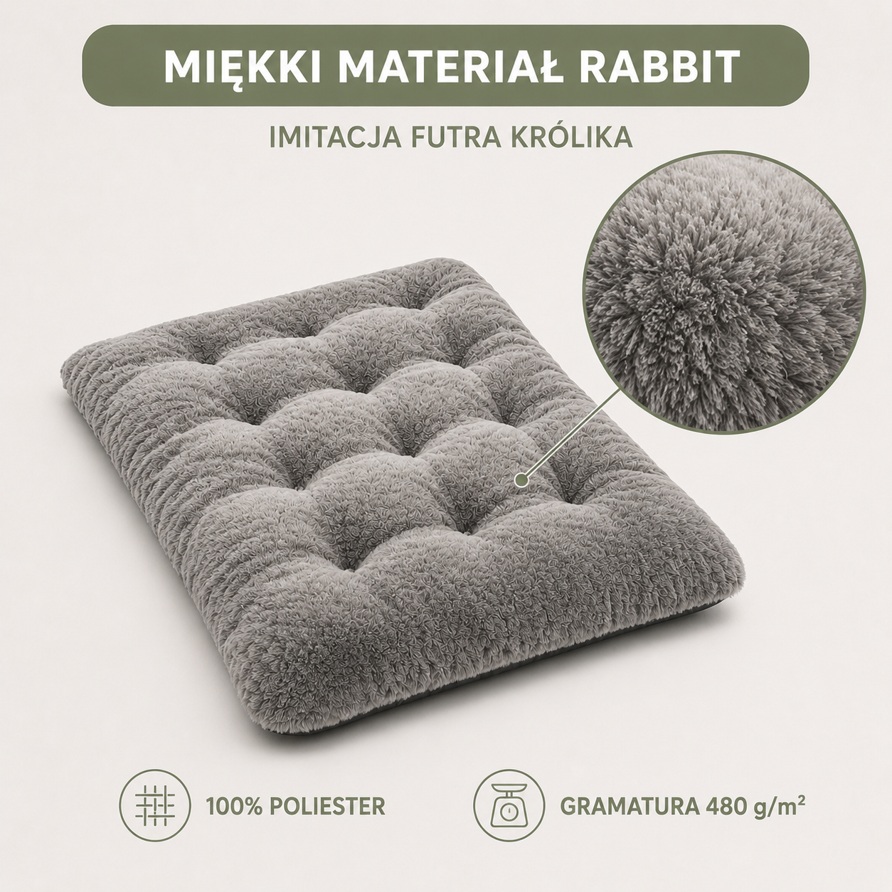 Miękka tkanina Rabbit w legowisku dla psa i kota