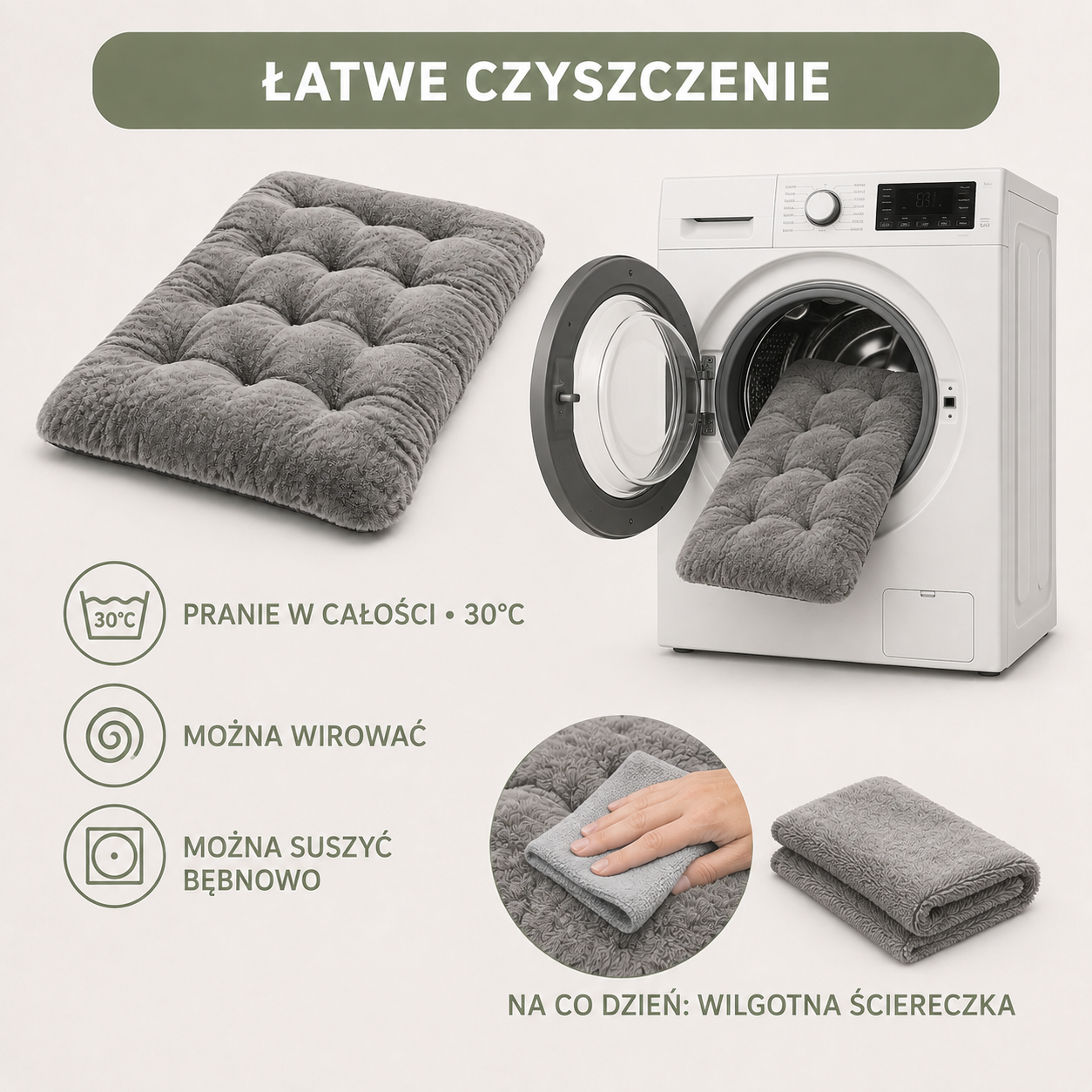 Czyszczenie i pranie legowiska Rabbit 100x70