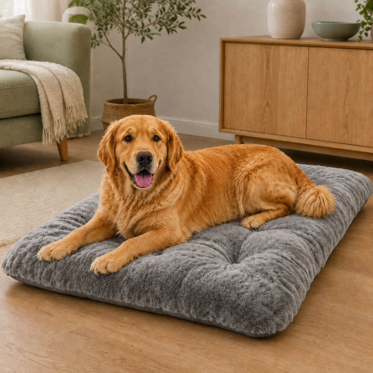 Szare legowisko RABBIT 100x70 dla psa i kota