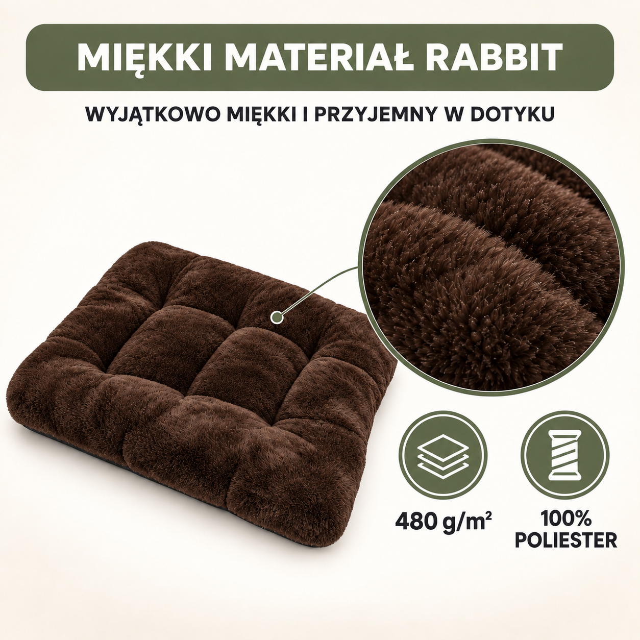 Miękka tkanina Rabbit w legowisku dla psa i kota