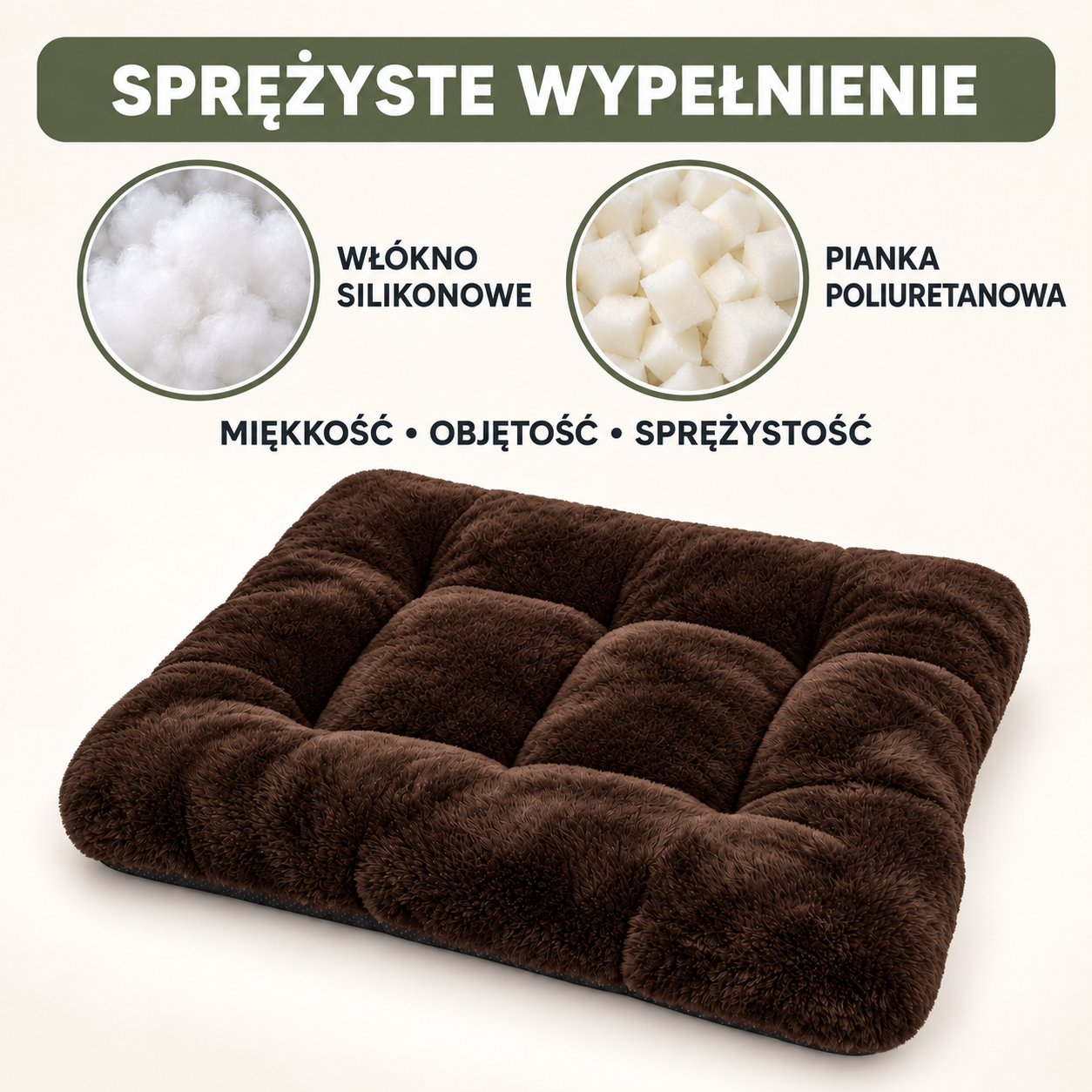 Sprężyste wypełnienie legowiska Rabbit 70x55