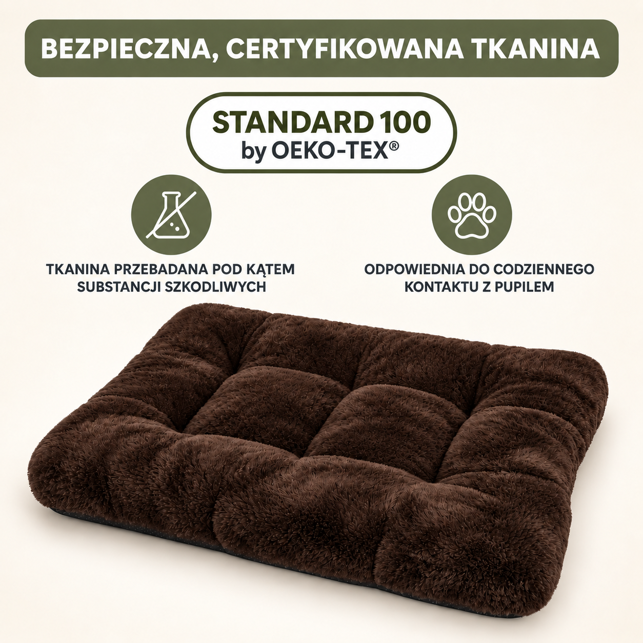 STANDARD 100 by OEKO-TEX legowisko Rabbit 70x55
