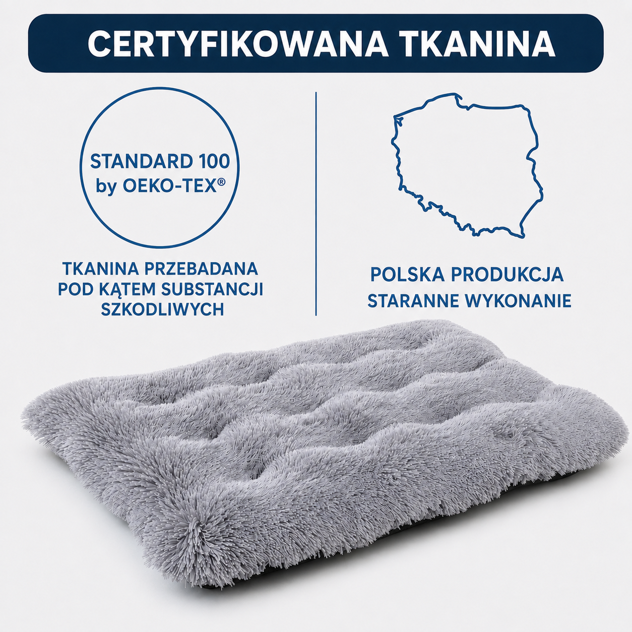 STANDARD 100 by OEKO-TEX legowisko Shaggy 100x70