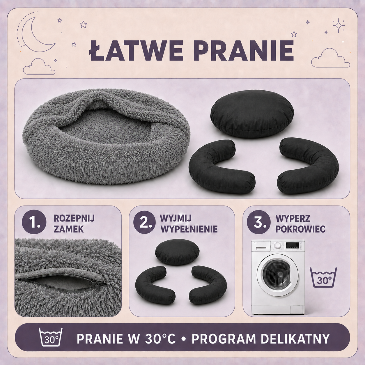 Łatwe pranie pokrowca Norka Shaggy 100