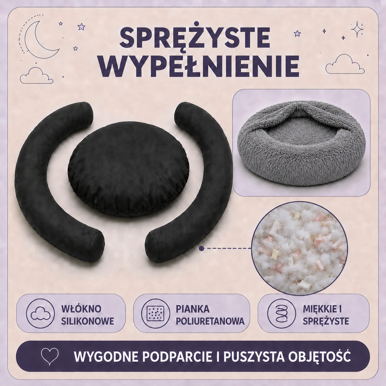 Sprężyste wypełnienie Norka Shaggy 100