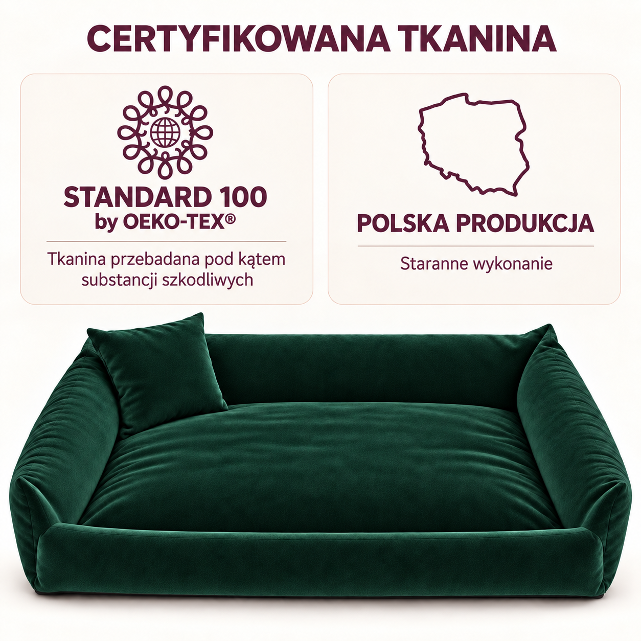 Certyfikowana tkanina Velvet STANDARD 100 by OEKO-TEX