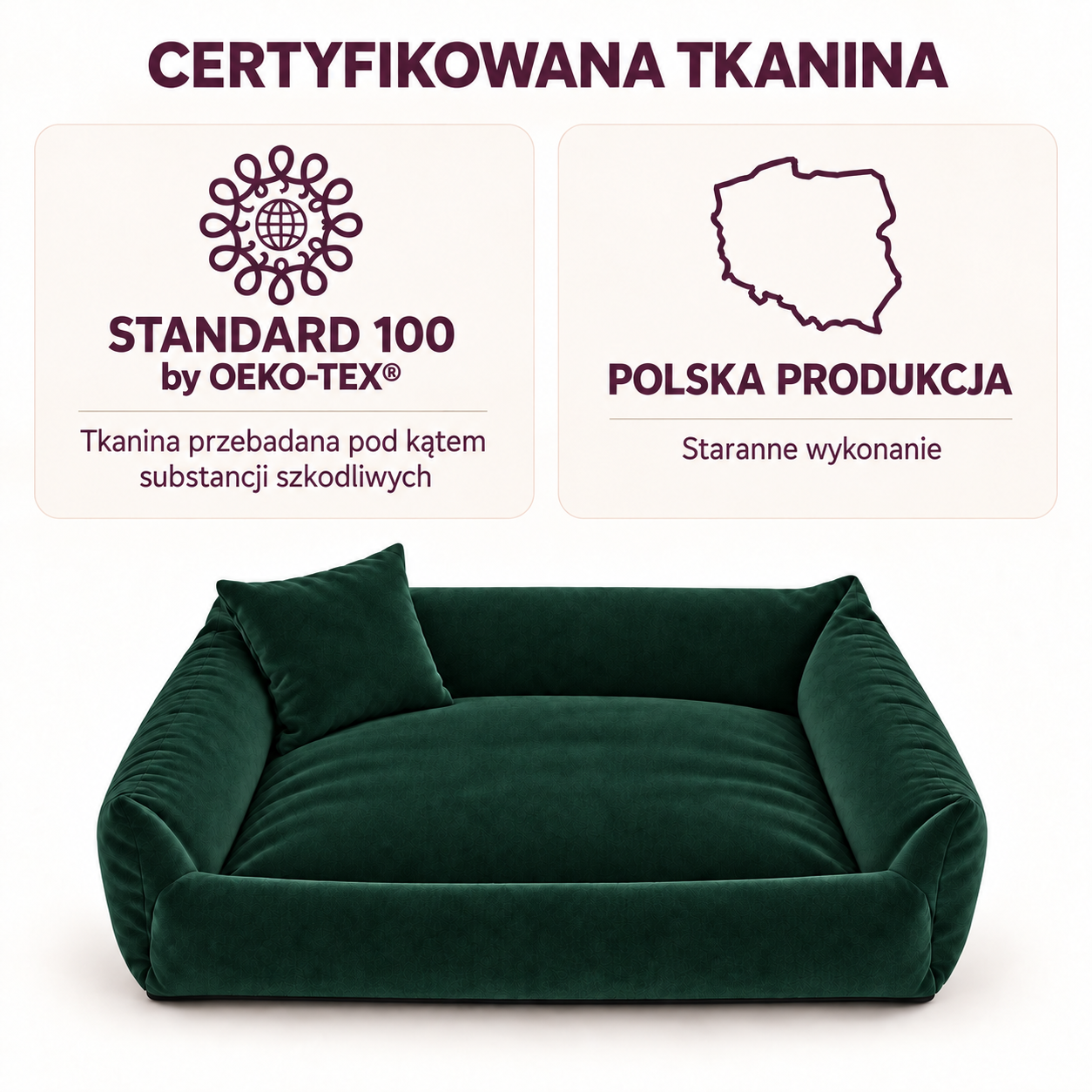 Certyfikowana tkanina Velvet STANDARD 100 by OEKO-TEX